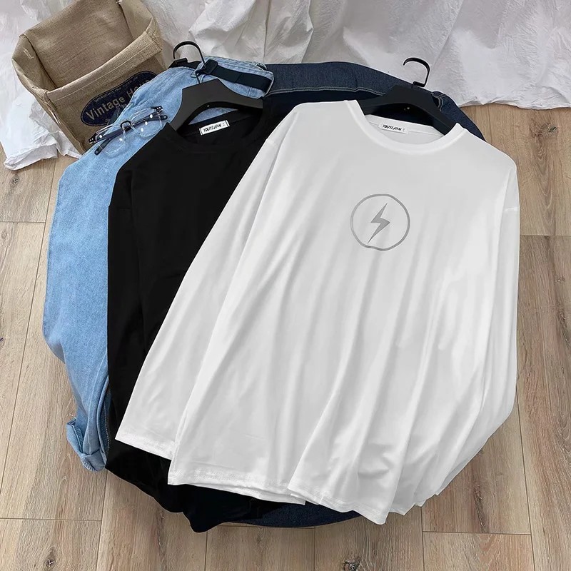 Áo thun tay dài dáng rộng Size M-5Xl thời trang trẻ trung cho nam nữ | BigBuy360 - bigbuy360.vn