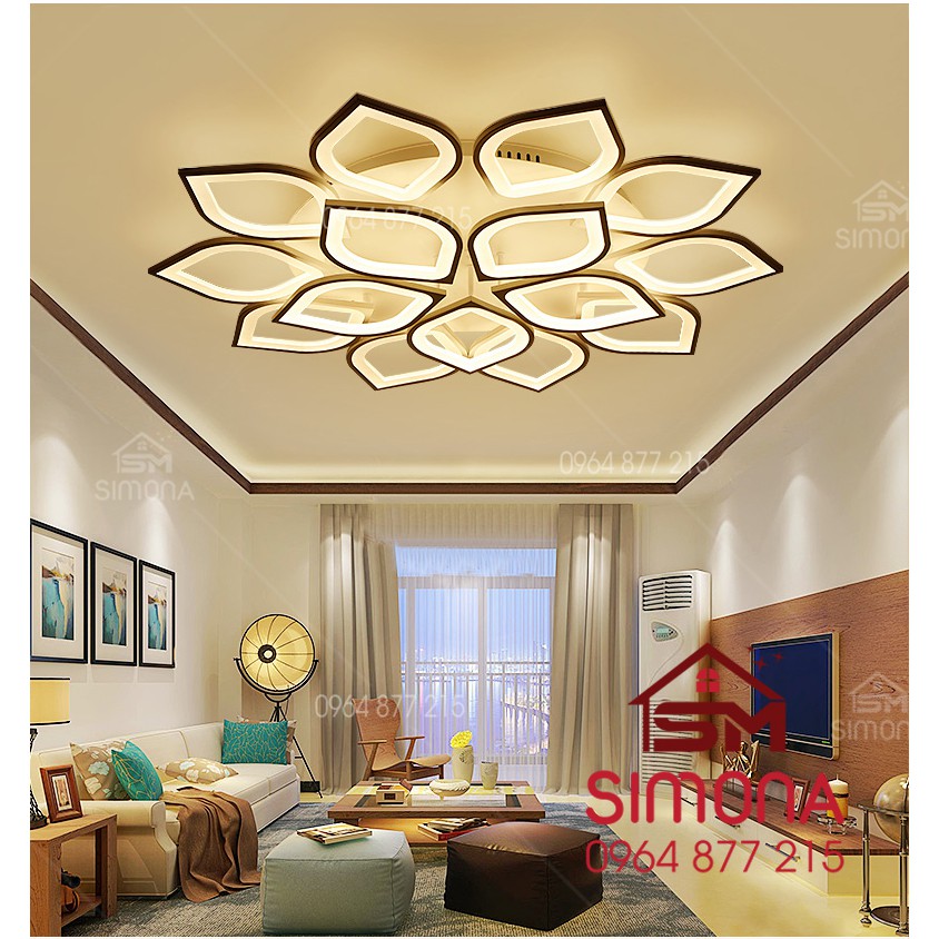 Đèn led ốp trần, đèn trang trí hình hoa sen trang trí nhà ở trong phòng khách, phòng ngủ SM 2866