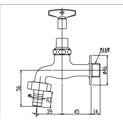 Vòi Hồ,Vòi xả xô,Rumilee Inax Lạnh LF-15G-13(JW), bảo hành chính hãng 02 năm