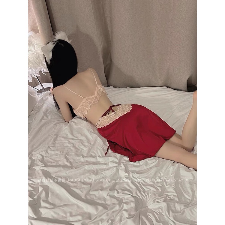 Váy ngủ cao cấp lụa sexy Đầm mặc nhà gợi cảm quyến rũ ofelia đồ lót gợi cảm quà tặng 14/2