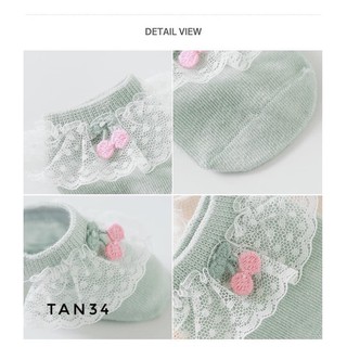 Tất cổ ngắn nơ cherry TAN34