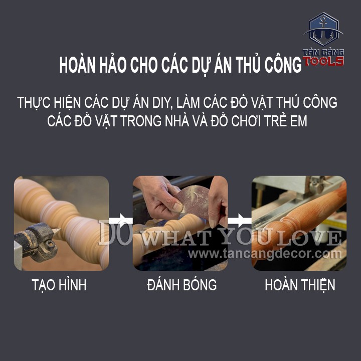 Máy Tiện Gỗ Fusai FS-MC1218VD 475 Mm 900W