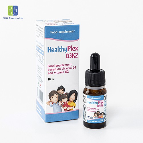 Siro Healthy Plex D3K2 Dạng Nhỏ Giọt -  Bổ sung Vitamin D3K2, hỗ trợ xương, răng chắc khoẻ, giảm nguy cơ loãng xương