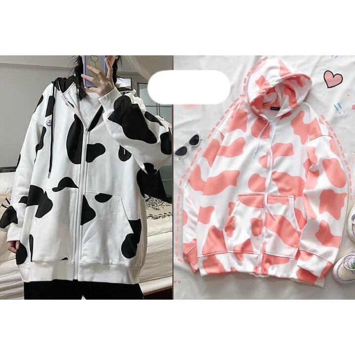 ÁO KHOÁC HOOODIE NAM NỮ IN HÌNH 3D BÒ SỮA SIÊU HOT TREND FORM CHUẨN THỜI TRANG