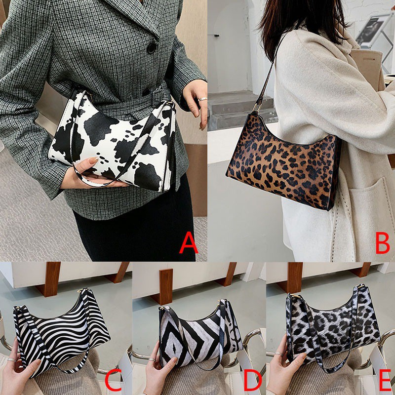 Túi Xách Nữ Đeo Vai Họa Tiết Da Động Vật Thời Trang