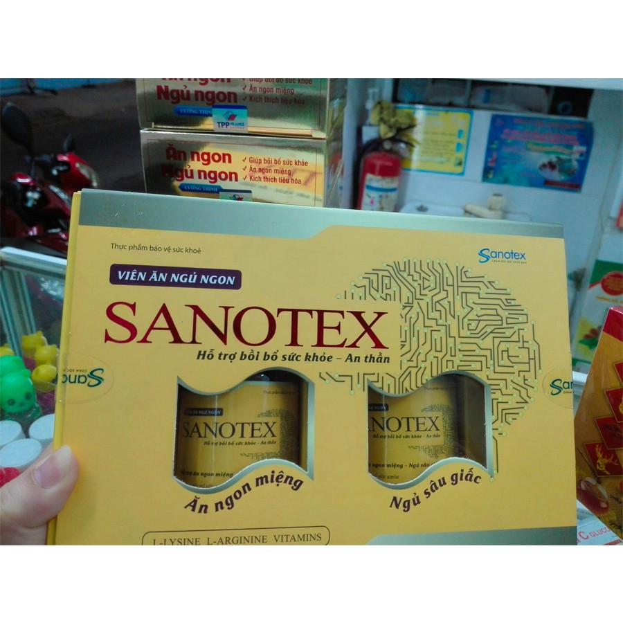 Viên Ăn Ngủ Ngon Sanotex - Hỗ Trợ Bồi Bổ Sức Khỏe An Thần, Ăn Ngon Miệng Ngủ Sâu Giấc 1 Hộp