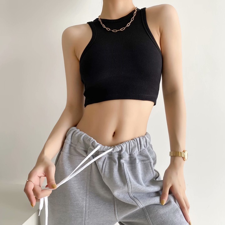 [Mã FADEP0610 giảm 10K đơn 99K] Áo Croptop Ba Lỗ Nữ, Sát Nách Cổ Tròn - Tharo Clothing [AO00001 | BigBuy360 - bigbuy360.vn