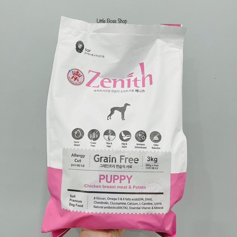 3KG Thức ăn hạt mềm chó nhỏ Zenith Puppy