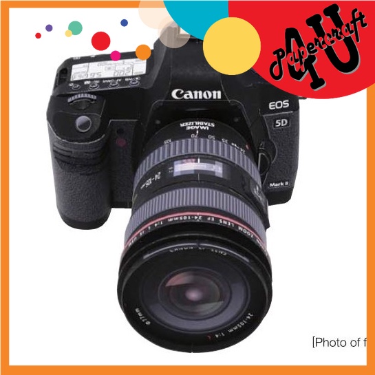 Mô hình giấy 3D máy ảnh Canon 5D Mark II + Len EF 24-105mm