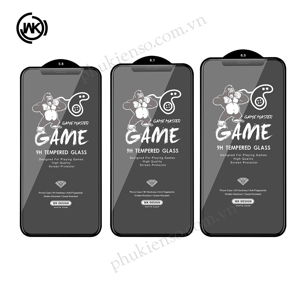 Kính cường lực chống bám vân tay chính hãng W,K dành cho iphone 6Plus/ 7Plus , iPhone 11