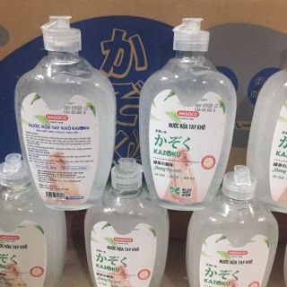 Nước rửa tay khô Hasuco Kazoku,hương trà xanh loại 500ml xuất Nhật dạng gel hương trà xanh,bạc hà Hasaco