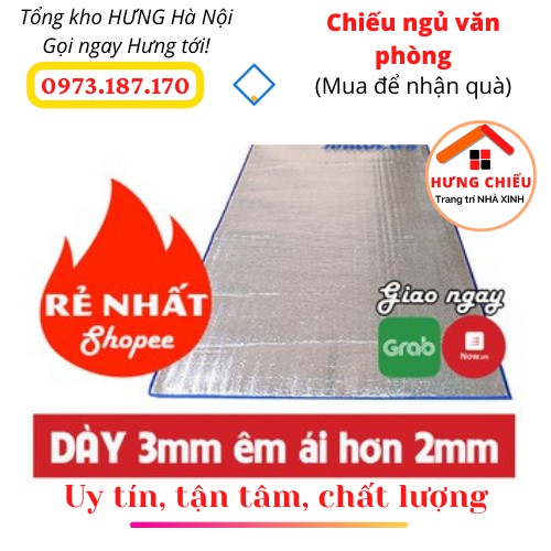 Chiếu ngủ văn phòng, thảm xốp cho em bé (nằm tại nhà, cắm trại, thảm lót vệ sinh)