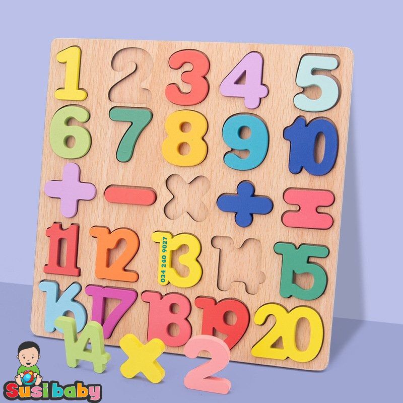 Bảng Chữ Cái - Bảng Số Bằng Gỗ Nổi cho bé yêu - Đồ chơi cho bé - Giáo dục sớm Montessori