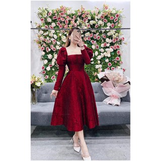 [SALE LẺ SIZE] Đầm dự tiệc dáng dài chất gấm siêu sang - Rister Dress