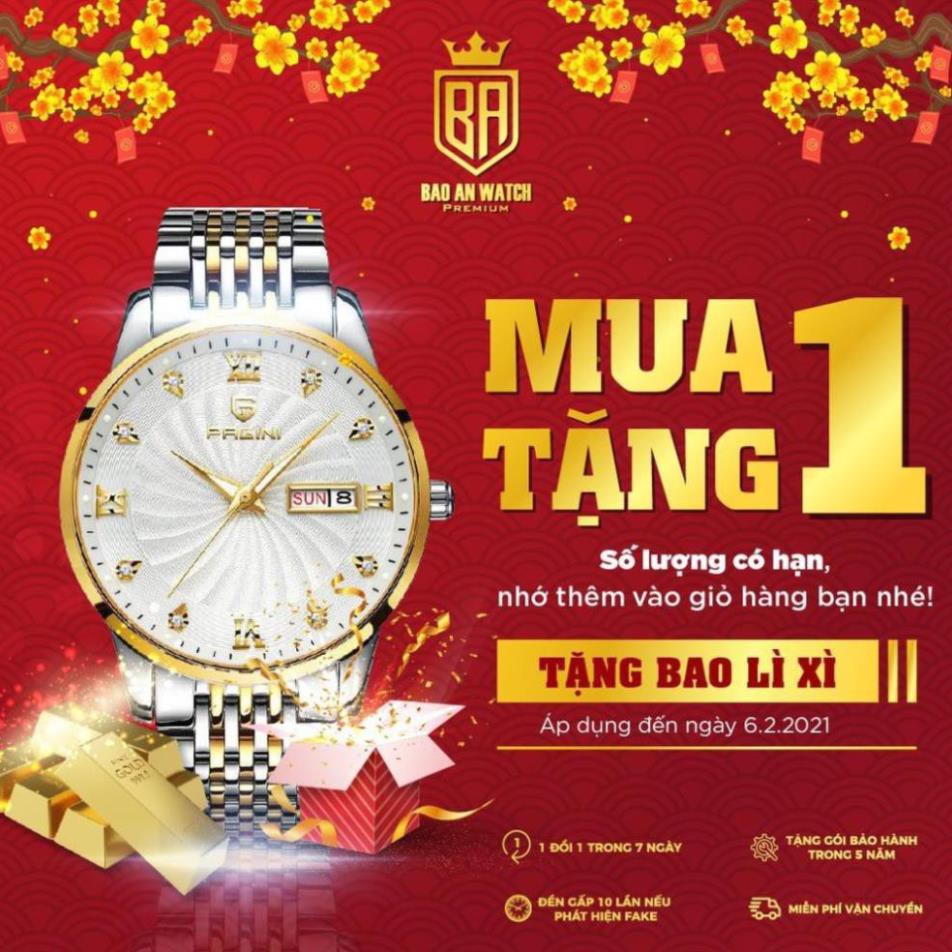 [Chính Hãng 100%] Đồng Hồ Nam - Đồng Hồ Thời Trang Nam  PAGINI PA5588 Dây Thép Không Gỉ Cao Cấp - Bảo Hành 2 năm | BigBuy360 - bigbuy360.vn