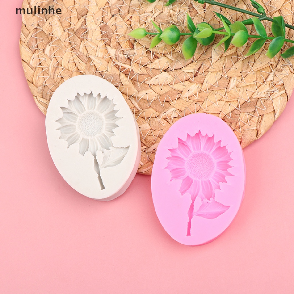 1 Khuôn Silicone Tạo Hình Hoa Hướng Dương Trang Trí Bánh