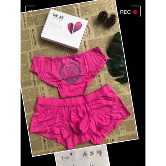 Quần LÓT ĐÔI nam nữ Hồng (1 đôi)