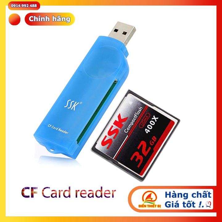 Đầu đọc thẻ nhớ CF USB 2.0 SSK-SCRS028 Đọc thẻ CompactFlash máy ảnh máy quay phim, sao lưu hình ảnh Video váo máy tính