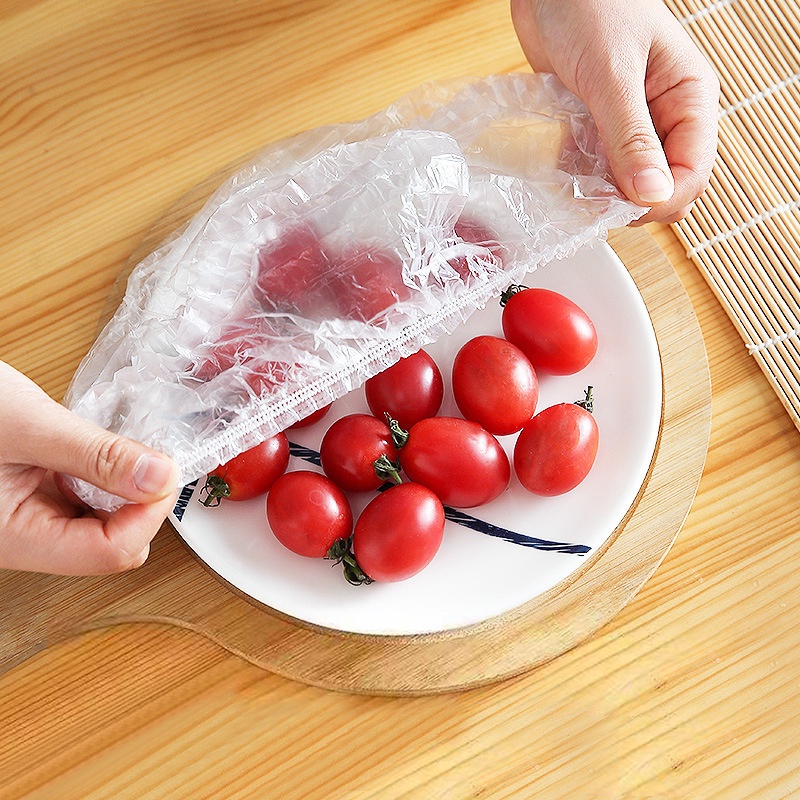 Set 50/100 vỏ bọc bảo quản thực phẩm HOUSEEKER dùng một lần bằng nhựa co giãn tiện dụng