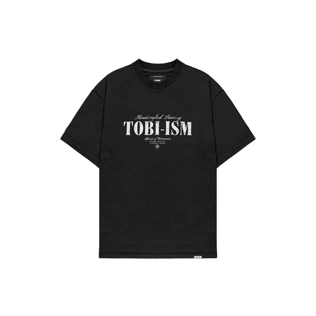 Áo thun tay lỡ TOBI-ism vải Cotton