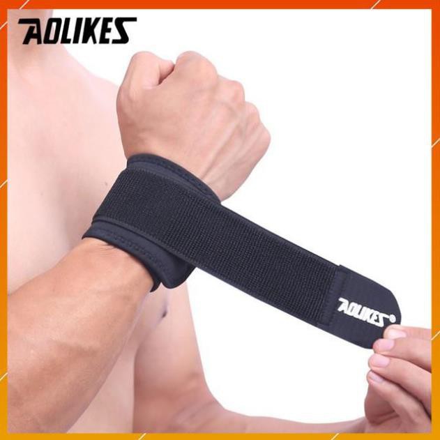 Đai cuốn cổ tay AOLIKES A 7936 (1 cái), trợ lực, hỗ trợ đẩy tạ chuyên nghiệp chuyên gym, chính hãng