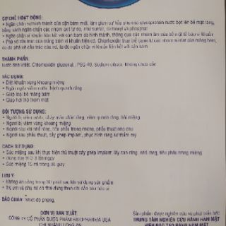 Nước súc miệng HMU Chlorhexidine