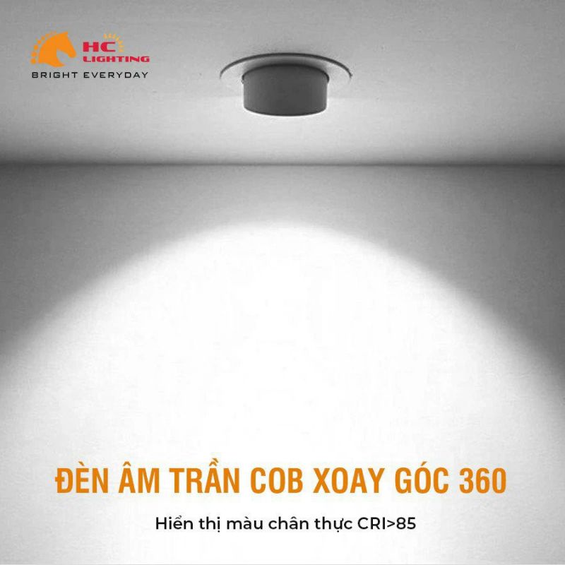 Đèn âm trần xoay góc 360 ,HC Lighting Việt Nam