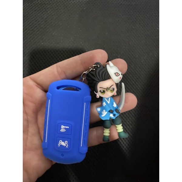 0Bao bọc Remote 2 nút Smartkey Honda tặng kèm móc khoá hoạt hình 3D