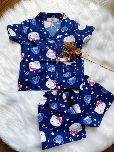 ✪ [SIZE 10-14KG] BỘ PIJAMA BÉ GÁI BÉ TRAI KATE THÁI TAY NGẮN QUẦN NGẮN ✪