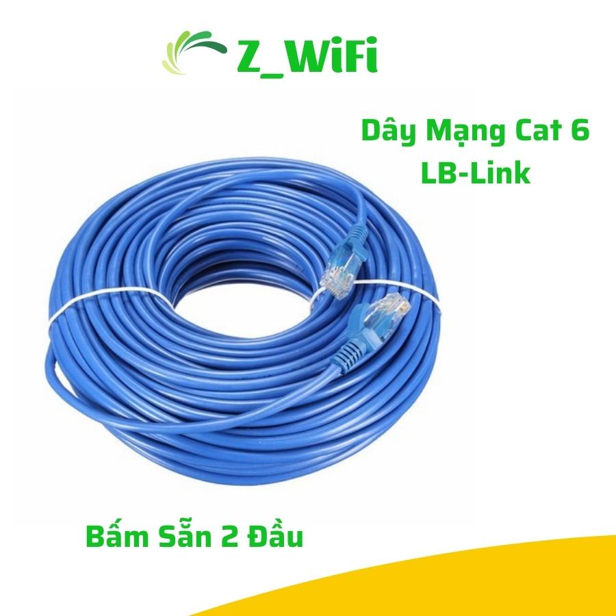 Dây mạng lan bấm sẵn 2 đầu cat6 ngoài trời 10m 15m 20m 25m 30m 35m 40m 45m 50m LB-Link chính hãng- Z_WiFi