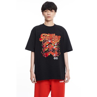 5theway® /falling in love/ new tee™ in black aka áo thun đen tay ngắn