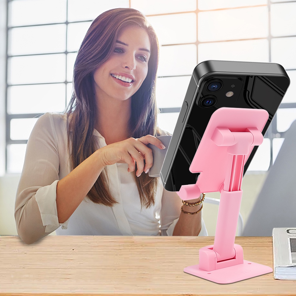 Giá Đỡ Điện Thoại / Máy Tính Bảng Gắn Tường Tự Dính Xoay Đa Năng Tiện Dụng