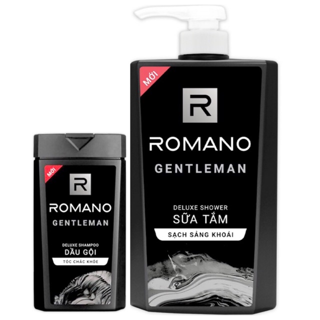 Sữa tắm Romano Gentleman 650ml tặng kèm dầu gội Gentleman 150g