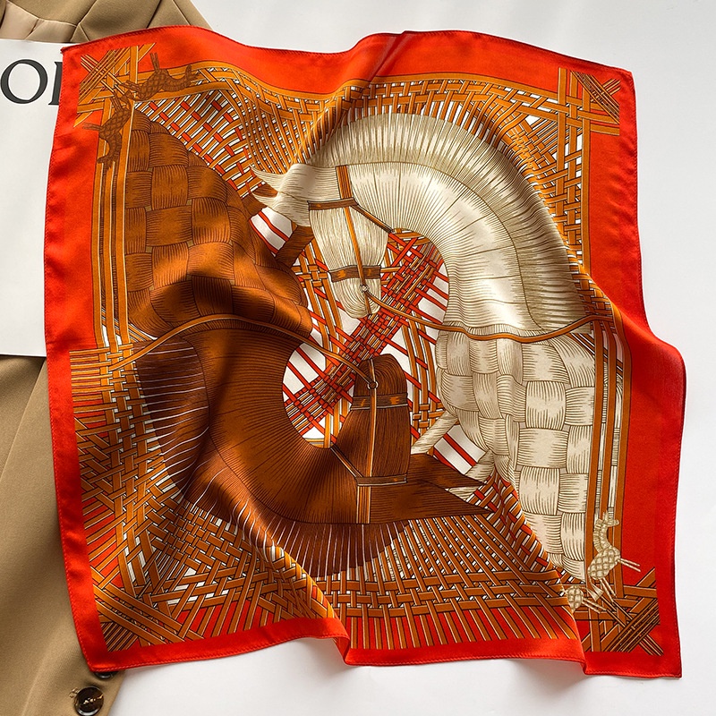Khăn Choàng Lụa Nhân Tạo Dáng Vuông In Họa Tiết Sang Trọng Thời Trang Cho Nữ 70CM (27.55inch) WJ1026-25