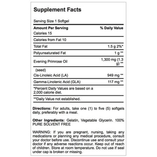 Viên Uống Giảm Mụn Nội Tiết, Cân Bằng Nội Tiết Dầu Hoa Anh Thảo Evening Primrose Oil 1300mg Puritan's Pride