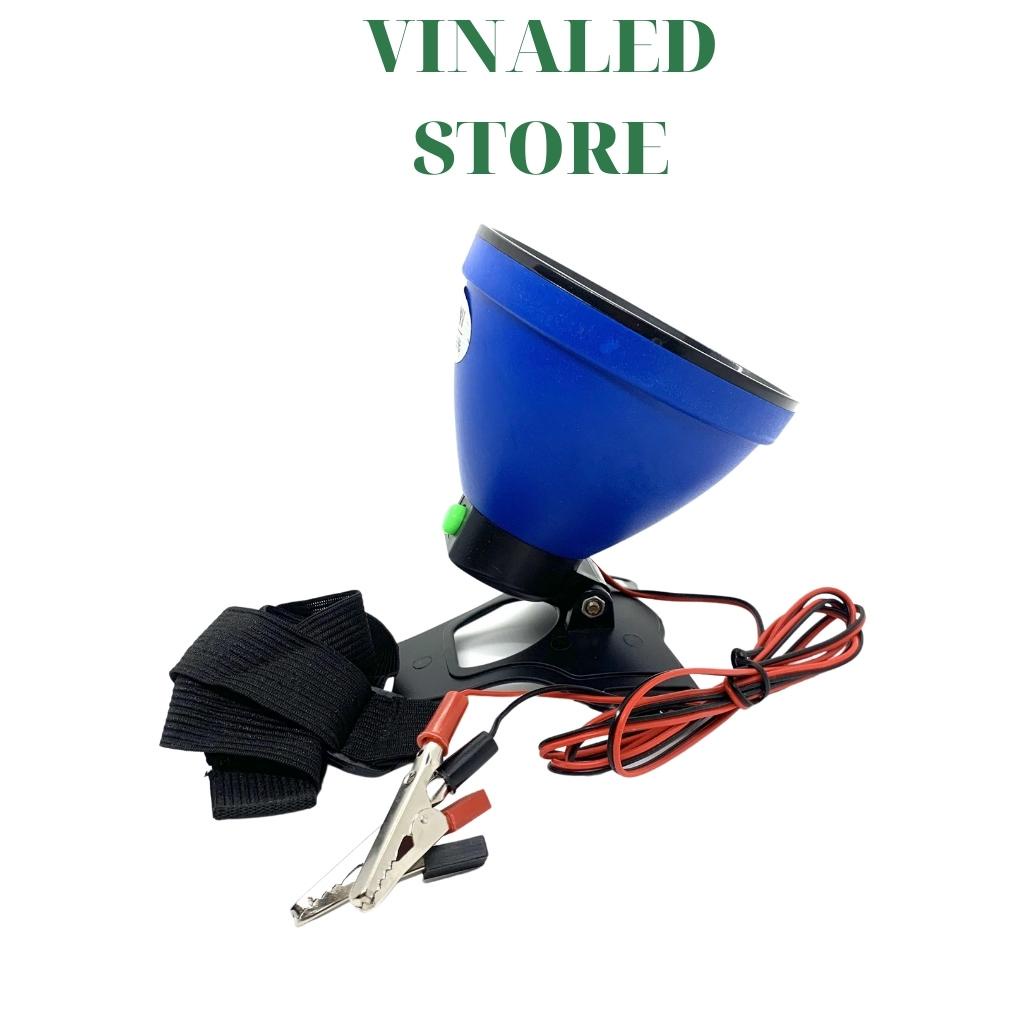 Đèn kẹp bình ác quy đèn đội đầu 1201 sáng tỏa rộng điện áp 12V công suất 500W chóa 10cm