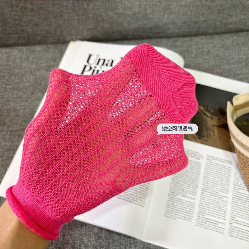 Hàng Mới Về [Hàng Mới Về] Vớ Cotton Lưới Mỏng Màu Kẹo Ngọt Thoáng Khí Thoải Mái Phong Cách Hàn Quốc Cho Bé Gái