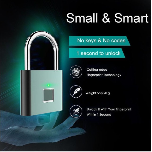 Ổ khóa vân tay cảm ứng thông minh hiện đại PADLOCK