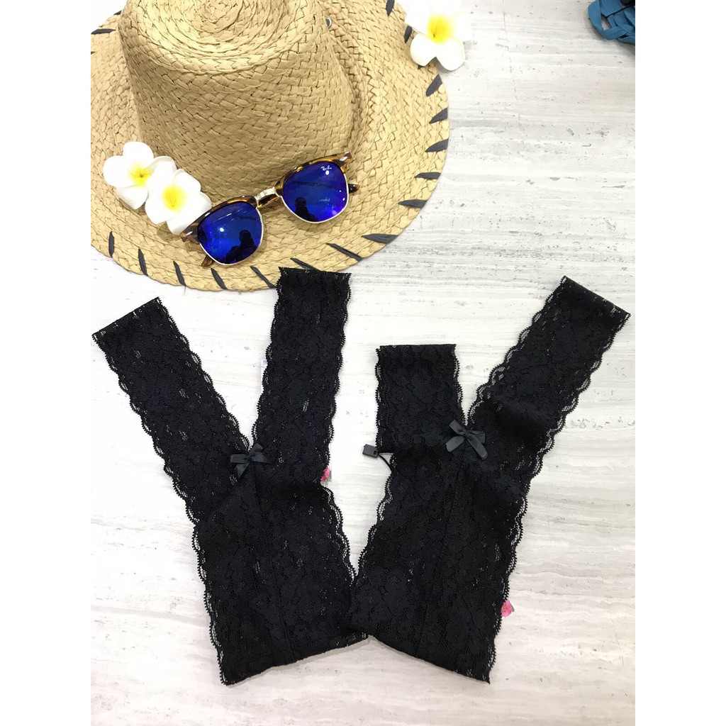 Quần lót ren chữ Y quyến rũ VIBES Black Y Panties