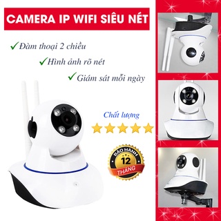 Camera wifi giám sát ban đêm 2 râu led exir siêu nét full hd 1920x1080p