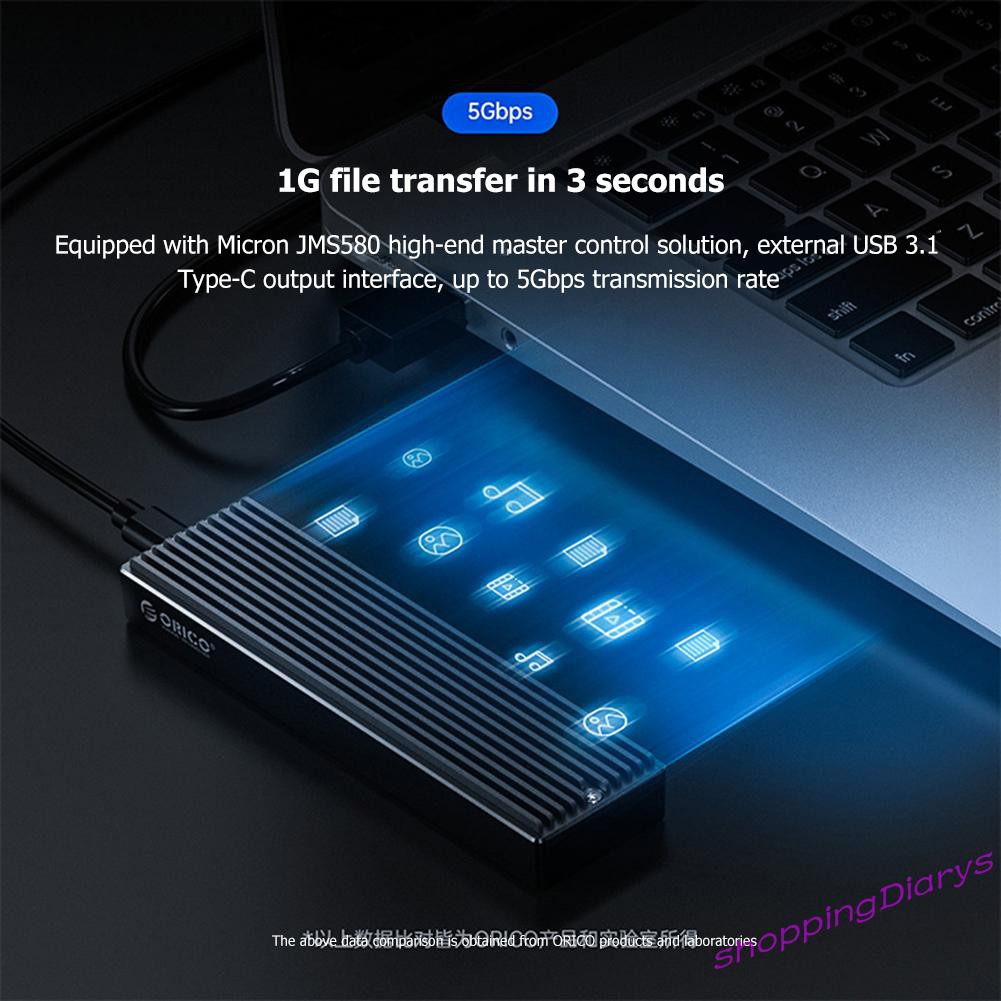 Vỏ Ổ Cứng Ngoài Orico M2pf-c3 Usb3.1 Type-c M.2 Ngef Ssd Bằng Hợp Kim Nhôm Ốp