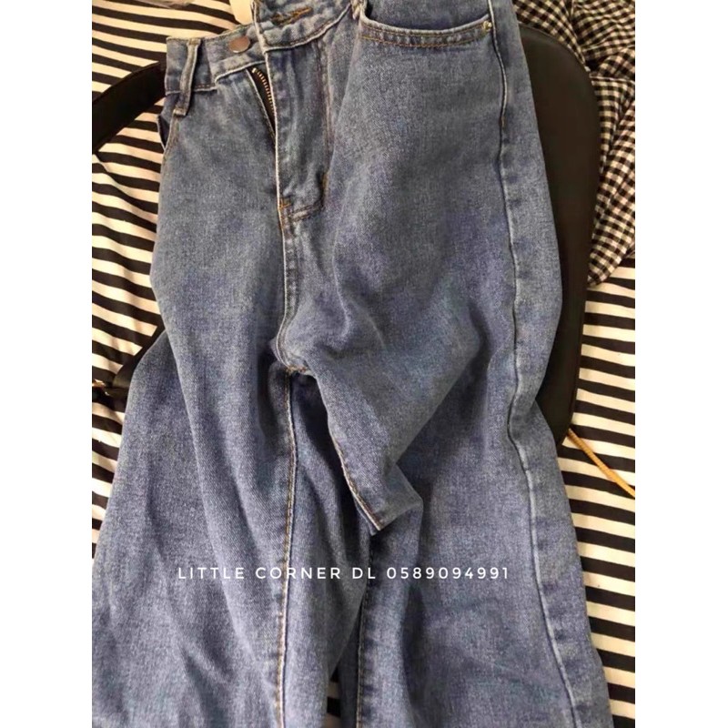 Quần jen ống suông slim baggy jean basic trơn xanh đá ulzzang quảng châu hàng sẵn