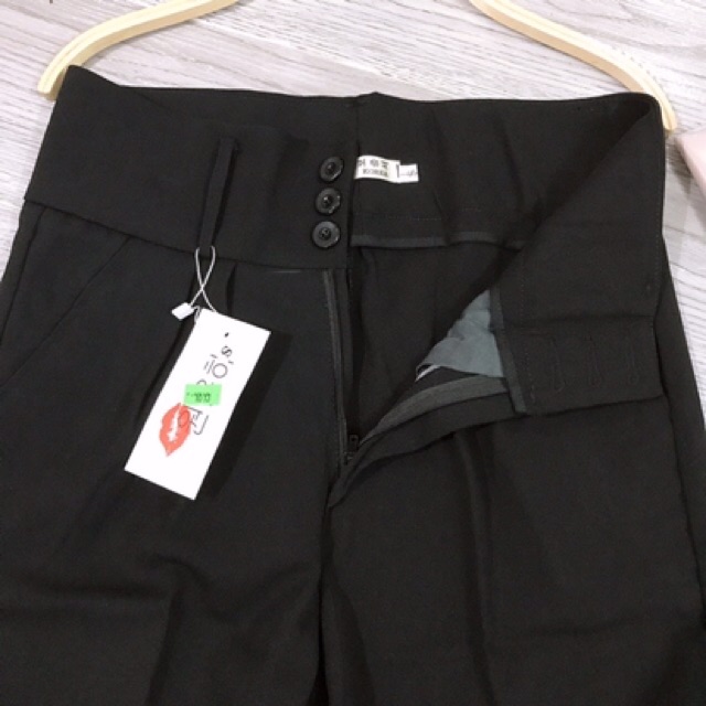 Quần baggy nữ cạp cao 3 cúc, quần âu lưng cao chất đẹp Xưởng may Thu Thuỷ