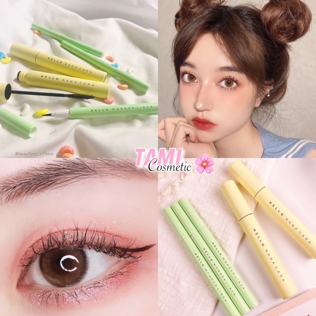 KẺ MẮT NƯỚC EGLIPS HELLO WONDER LINER & MASCARA EGLIPS HELLOW NANA CARA