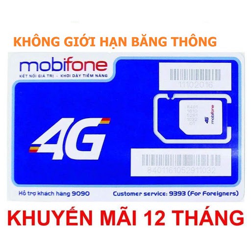 ,  SIM 4G MAX BĂNG THÔNG TỐC ĐỘ CAO - KHÔNG GIỚI HẠN DUNG LƯỢNG CHÍNH HÃNG MOBIFONE