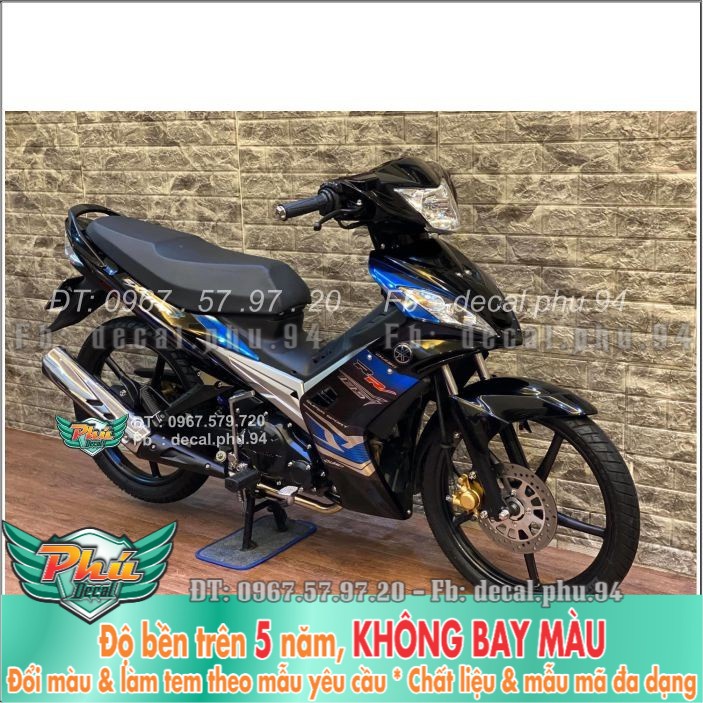 Tem rời Exciter 135 2006 đen xanh R R (X) -1