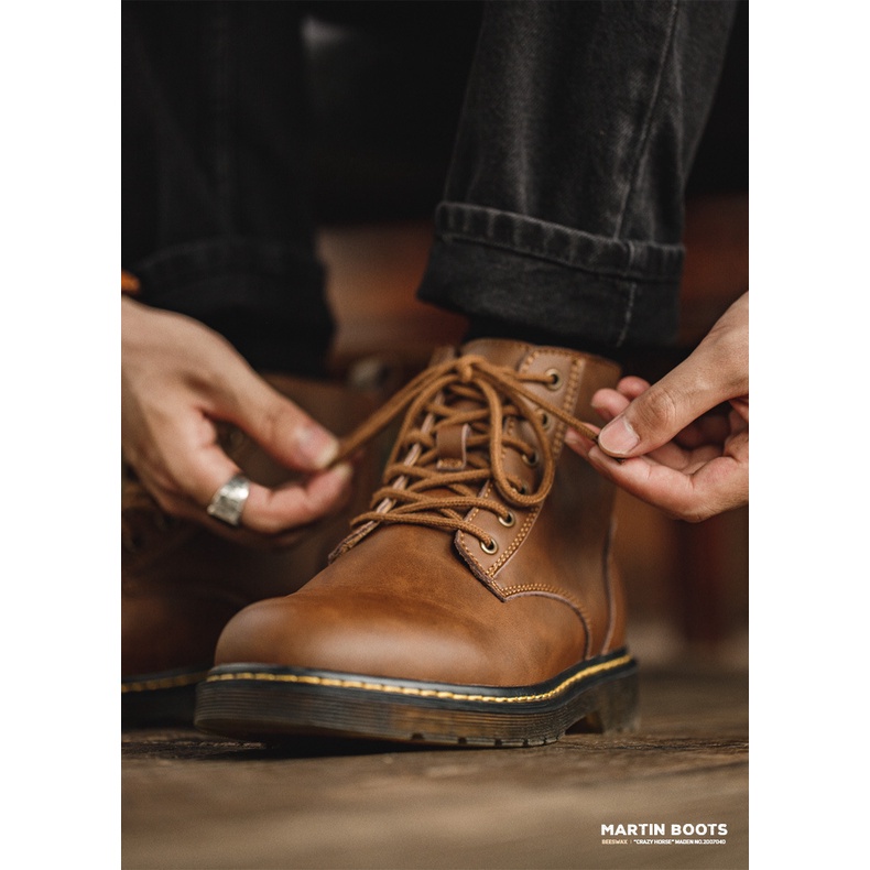Giày Bốt Da Cổ Cao Maden Phong Cách Anh Quốc Cho Nam | BigBuy360 - bigbuy360.vn