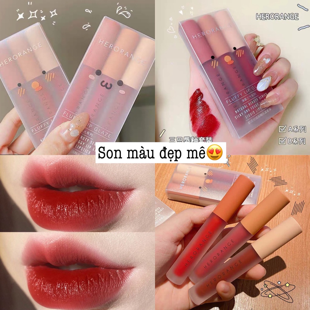 Son Herorange Set 3 Thỏi A và Set 3 Thỏi B