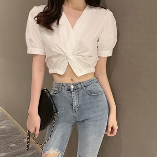 (ORDER) Áo croptop vạt xoắn