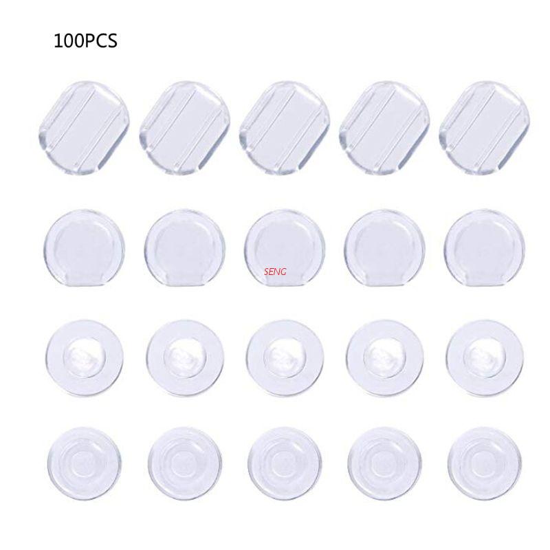 Set 100 Đệm Silicone 4 Kích Cỡ Làm Khuyên Tai